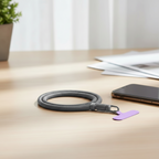 Grey phone wrist strap
