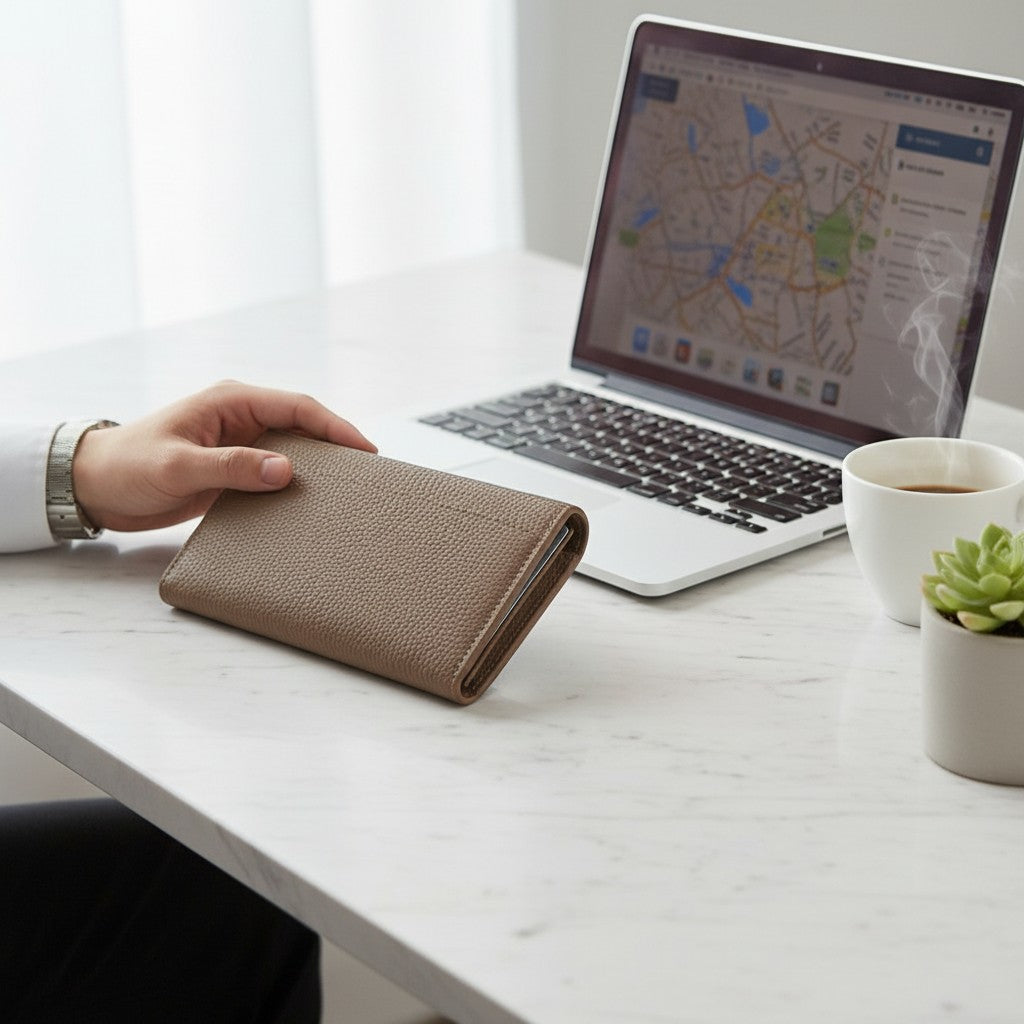 Travel Tech Organiser Brown Compact