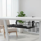 CordNest under-desk cable management tray for cords and power strips