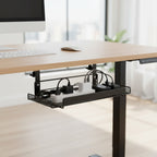 CordNest under-desk cable management tray for cords and power strips