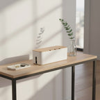 CordNest Bamboo Cable Management Box
