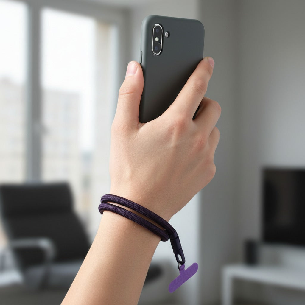 CordNest phone wrist strap for hands-free phone carrying